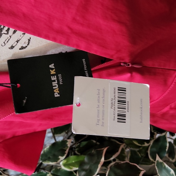 Paule Ka Paris Tie Front Shift Dress With Pockets NWT 42 - Picture 8 of 15